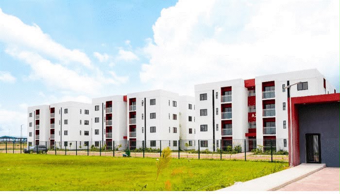 Rendering of apartment blocks planned for Alárò City